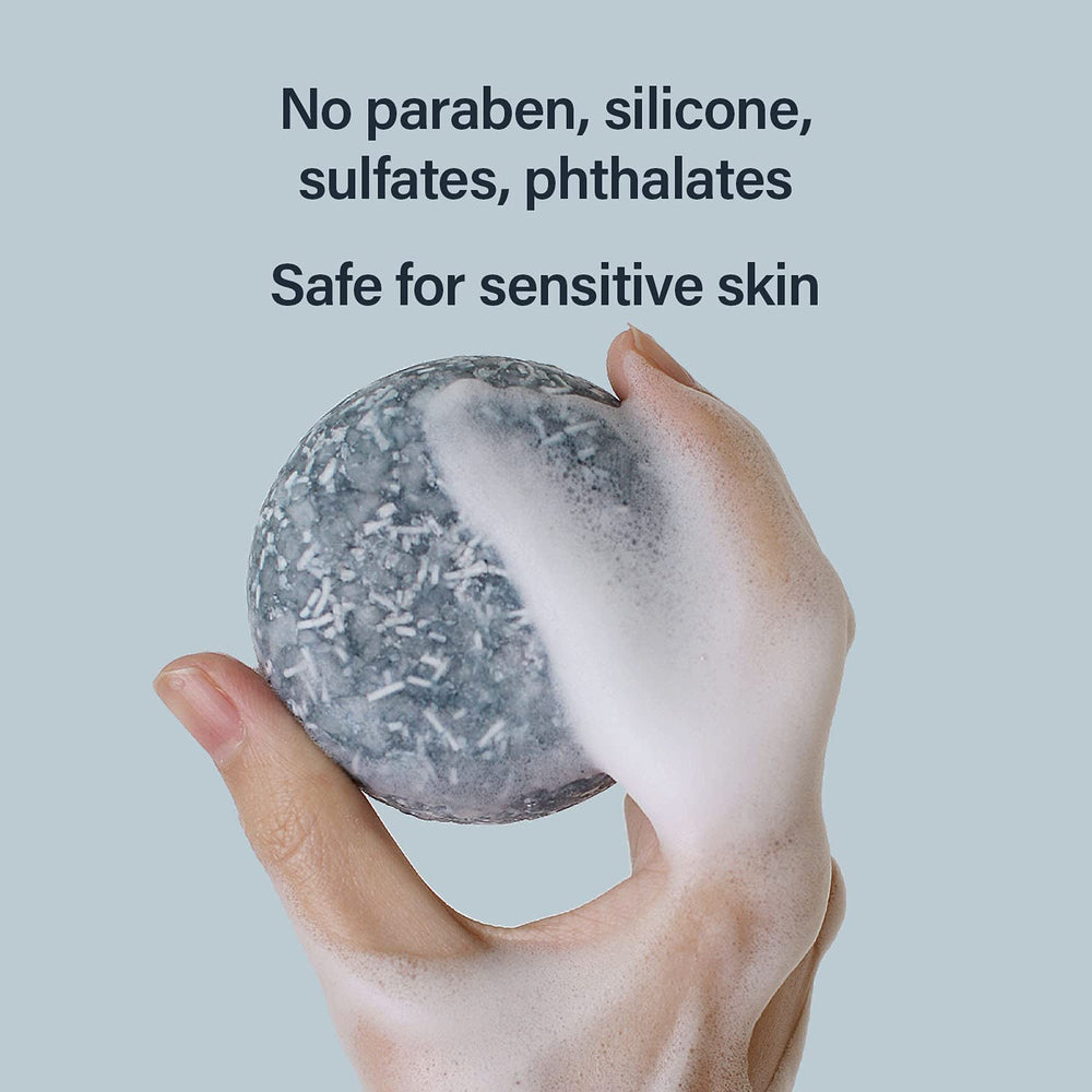 ARENCIA Salty Soda Shampoo Bar lather demonstrates refreshing cleansing