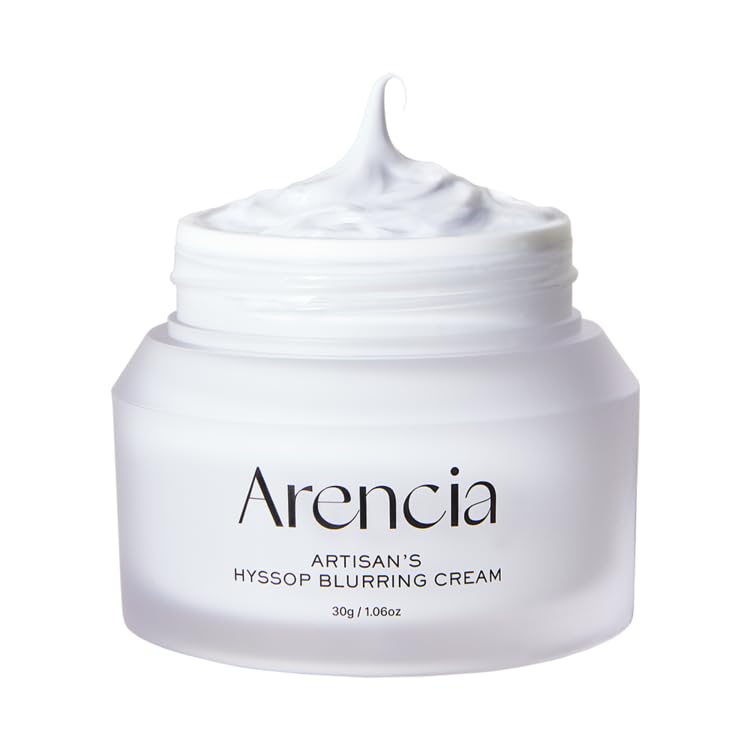 ARENCIA Hyssop Blurring Cream jar with rich hydration for daily skin comfort