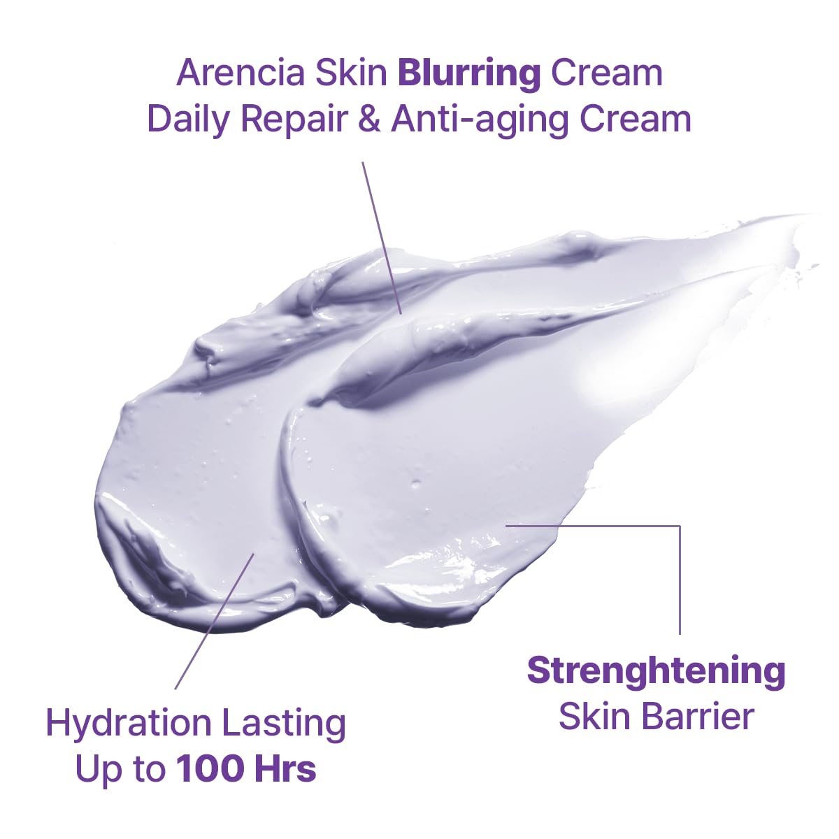 ARENCIA Hyssop Blurring Cream label closeup highlights premium ingredients