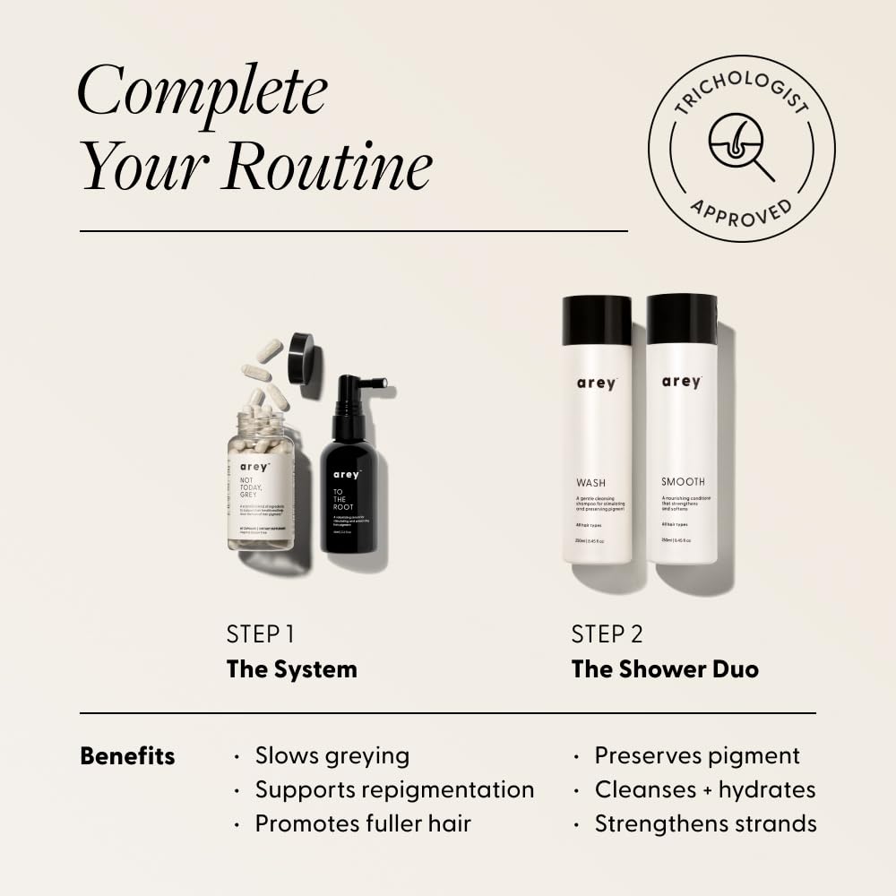 Arey Shower Duo application view—easy massage to cleanse roots during showers.