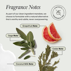 Arey Shower Duo cedar-sage scent bottle—refreshing aroma for daily use.