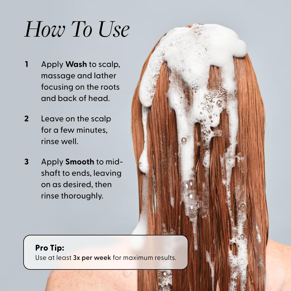 Arey Shower Duo finish shine—hair looks fuller and healthier after use.