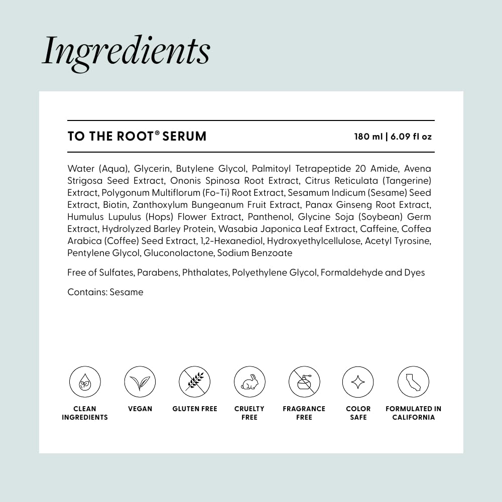 Arey To The Root Serum packaging box emphasizing vegan and cruelty-free credentials.