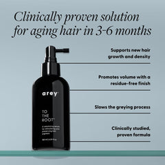 Pump action of Arey To The Root Serum for quick, mess-free scalp application.