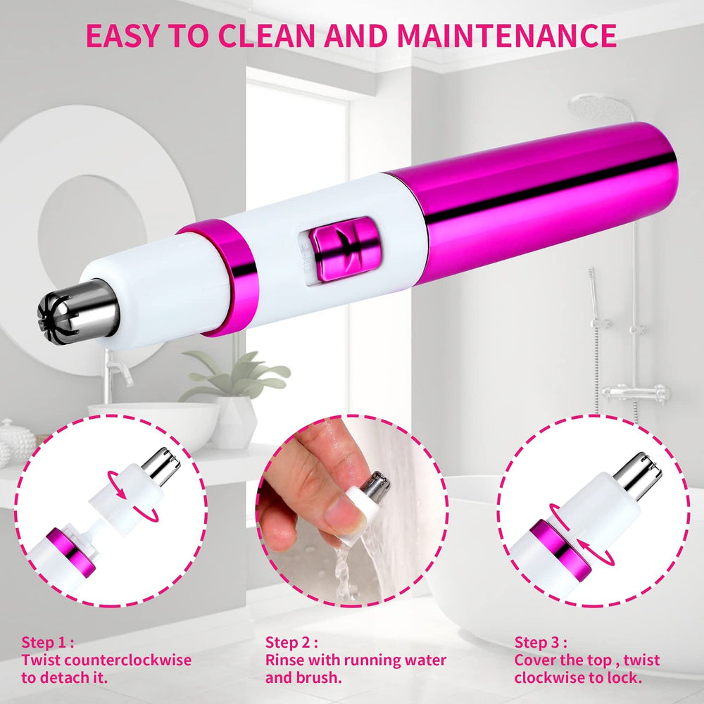 AREYZIN Nose Hiar Trimmer powered by a battery for long-lasting use.