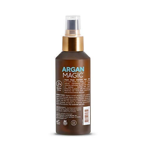 Argan Magic Biotin Antioxidants ingredients panel highlights nourishing components.