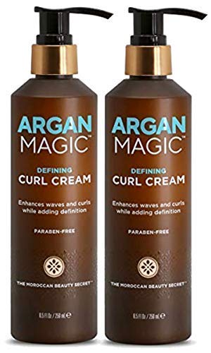 Waves and defined curls with Argan Magic Defining Curl Cream.