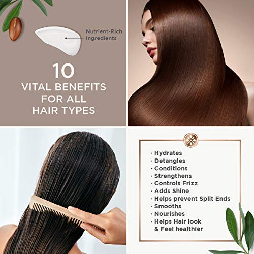 Argan Magic spray demonstrates heat and UV protection for hair.