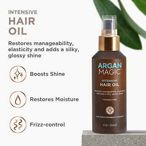 Argan Magic Paraben-Free label signals clean, gentle care.