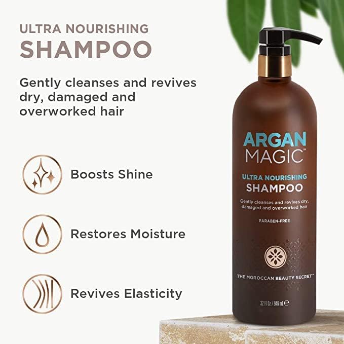 Argan Magic application shot suggests smoothness and manageability after use