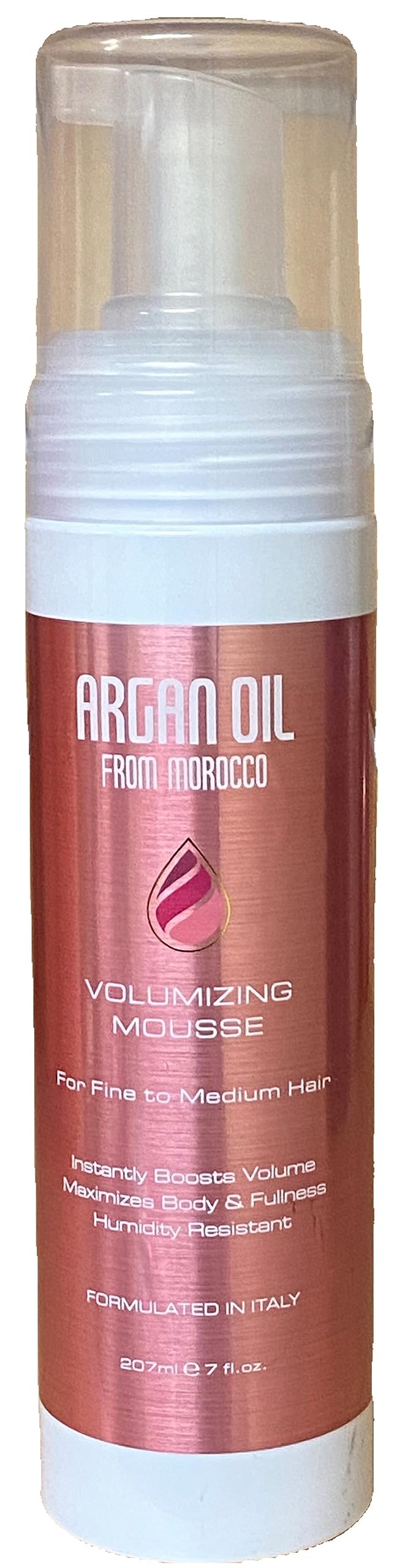 Argan Oil from Morocco volumizing mousse bottle for soft, defined curls with weightless volume