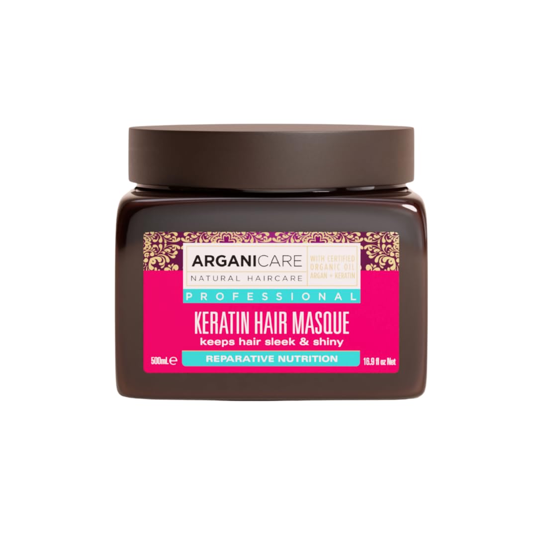 Arganicare Keratin Repair Mask bottle for deep nourishment and protection