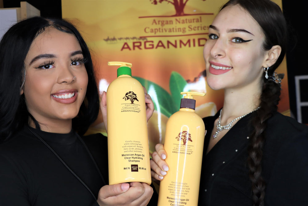 ARGANMIDAS Front-packaging bottle conveys salon-quality haircare