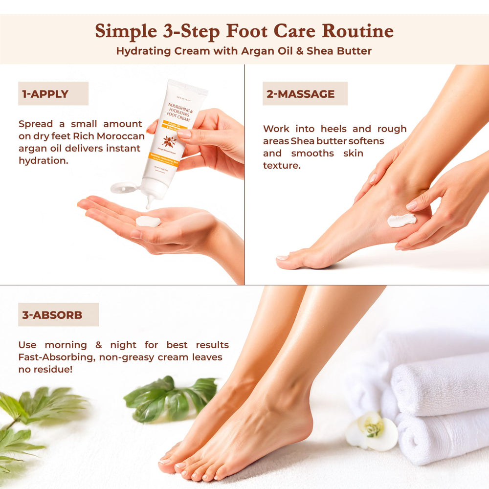Argaviva Foot Cream beside soft socks for overnight care.