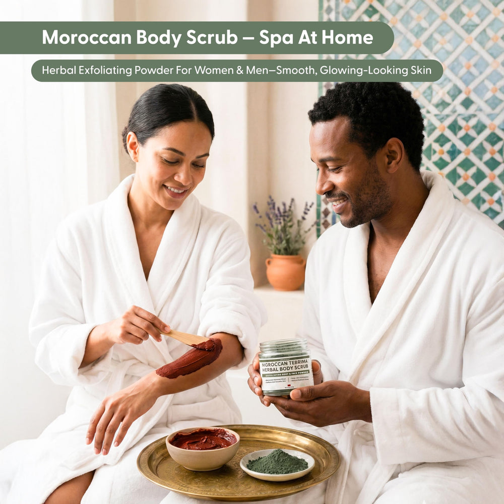 Argaviva Tebrima herbal blend for a soothing ritual.