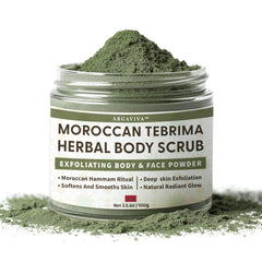 Argaviva Tebrima powder packaging ready for at-home spa ritual.
