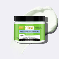 ARHGOAT Deep Moisture Mask application scene demonstrating distribution through damp mid-lengths