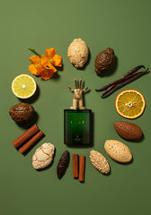 ARIAZ Goat Men beauty shot emphasizing orange blossom and bergamot top notes
