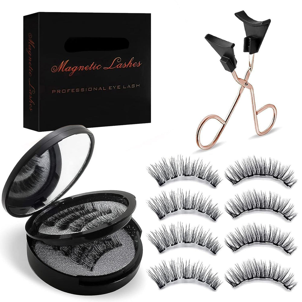 ARIOS magnetic eyelashes with applicator for quick, glue-free glamour.