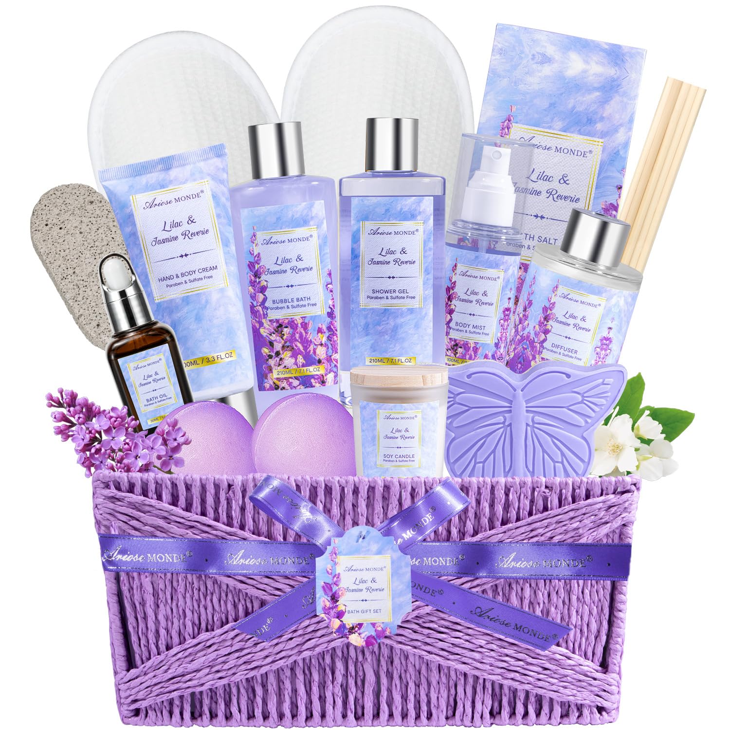 ArioseMonde gift basket wrapped for gifting and spa moments
