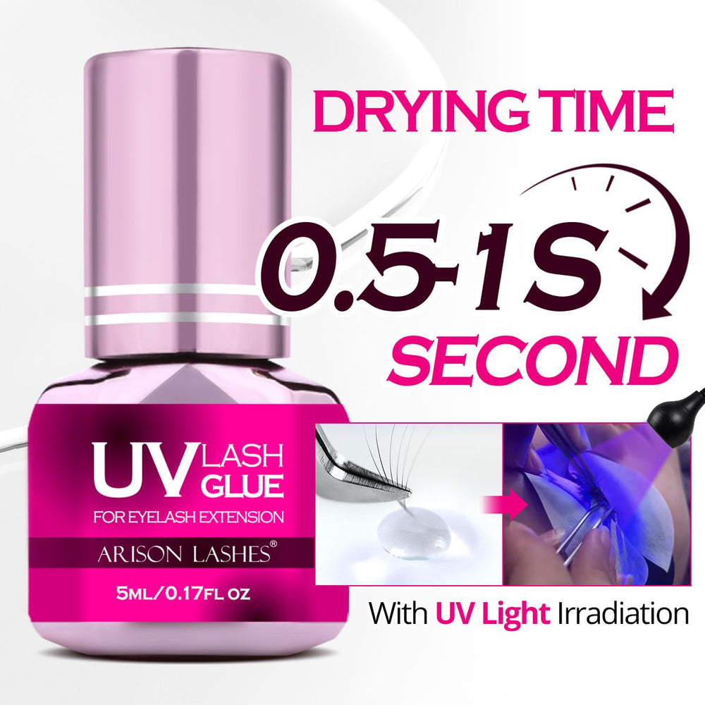 ARISON LASHES UV glue bottle 5ml black, for professional lash extensions