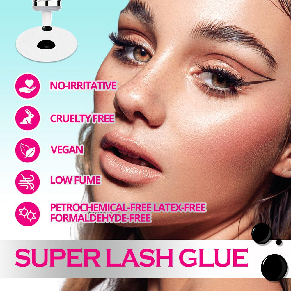 Waterproof ARISON LASHES adhesive image highlights durable bond during moisture exposure.