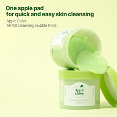 Close-up of two-step foaming pads from Ariul for makeup removal and exfoliation.