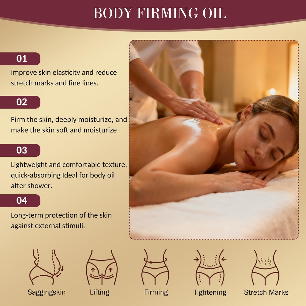 Abdomen area after applying ARIYE Body Firming Oil for improved texture