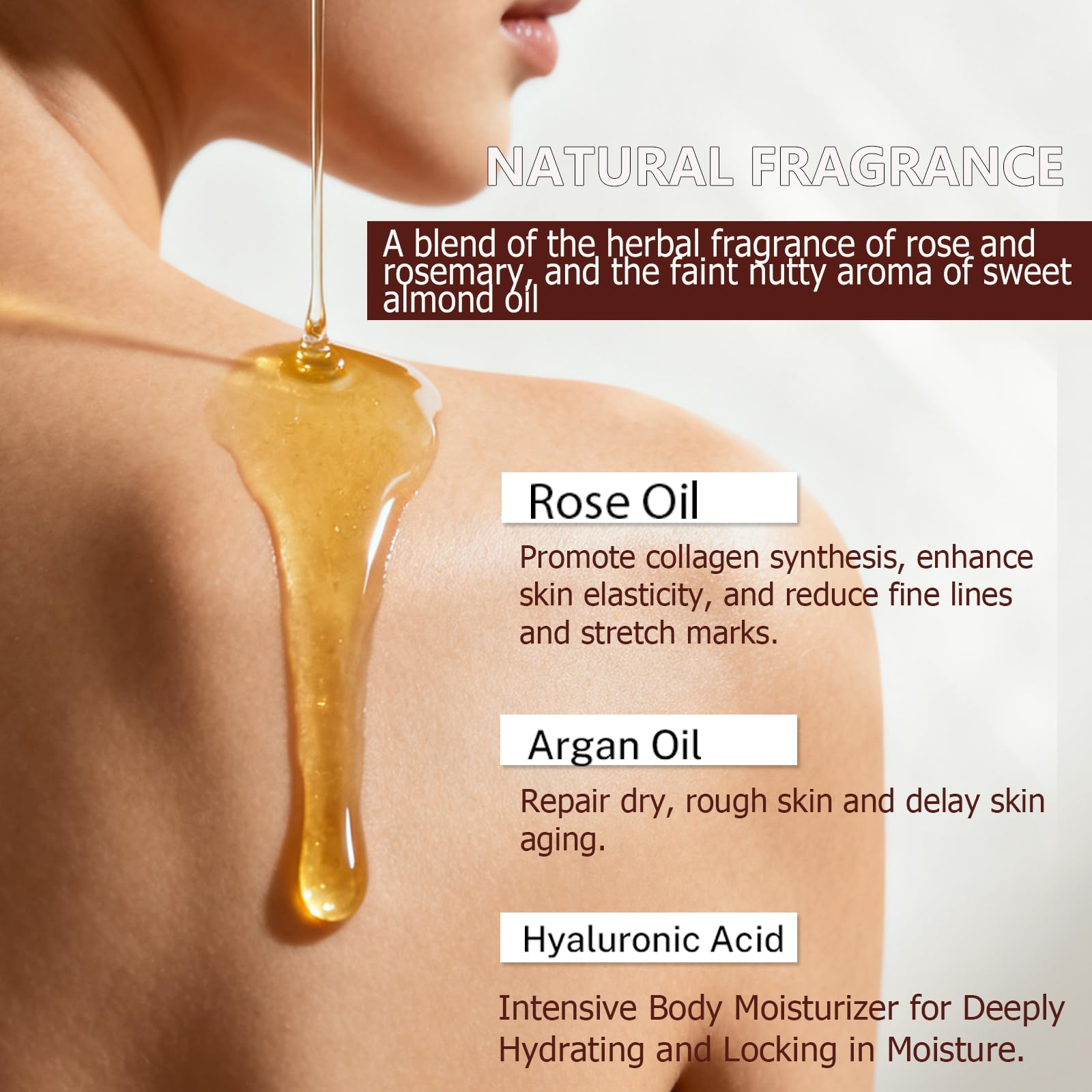 ARIYE Glow-Remedy oil on skin demonstrating non-greasy, light finish