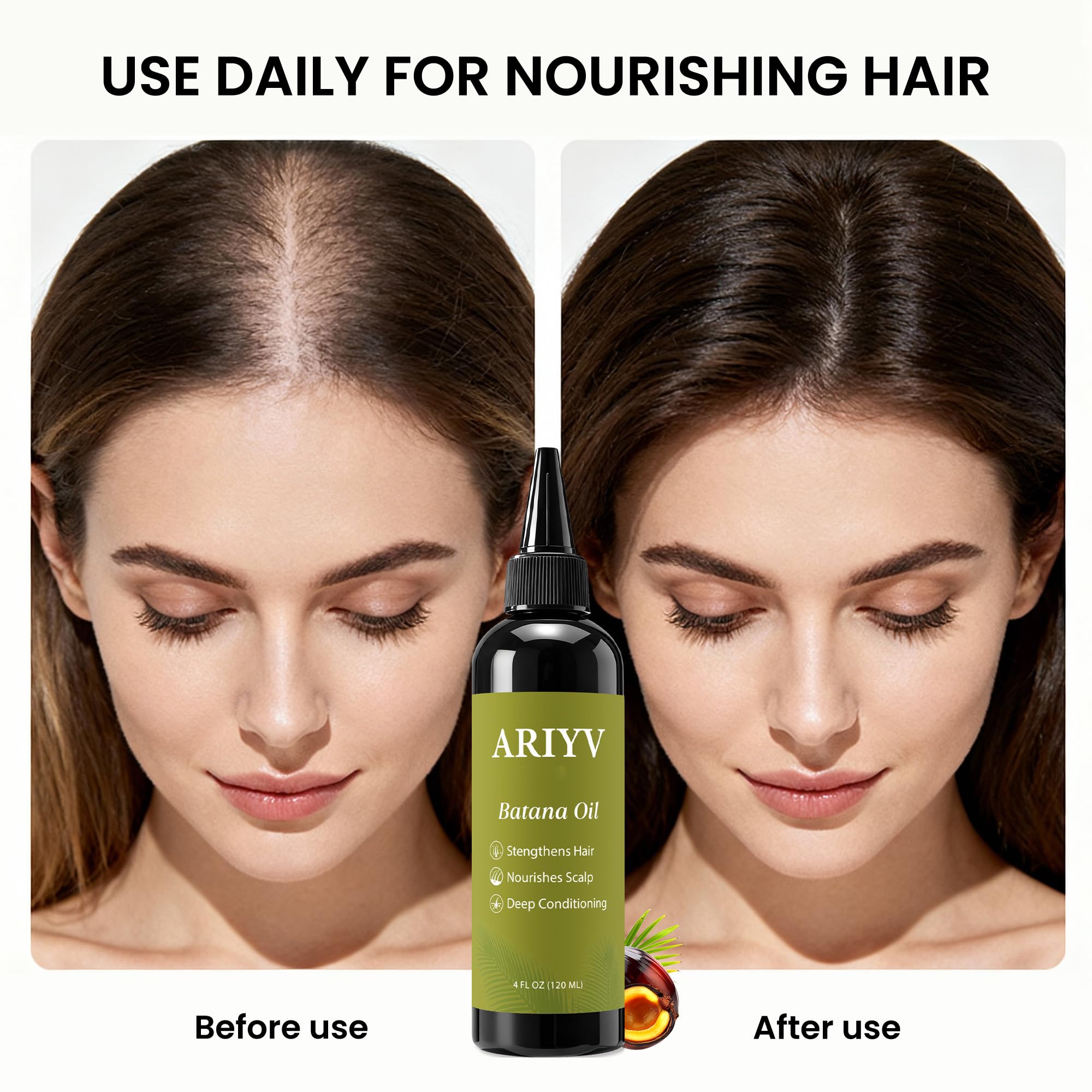 Ariyv Batana Oil texture closeup conveys rich nourishment for hair lengths.