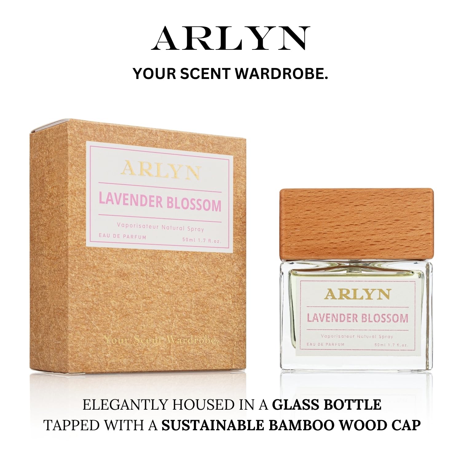 ARLYN Lavender Blossom spray bottle in hand illustrating easy daily application