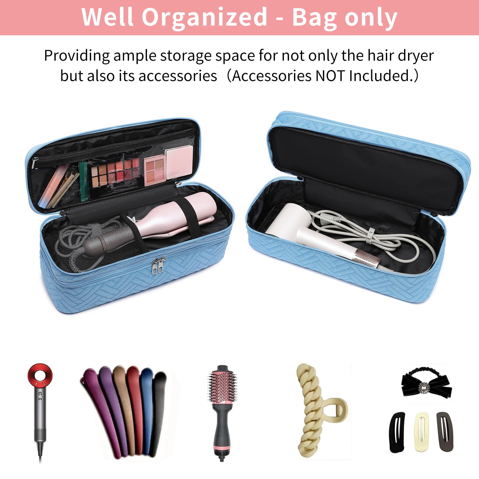 ARLMEGOR organized storage for accessories minimizes travel clutter.
