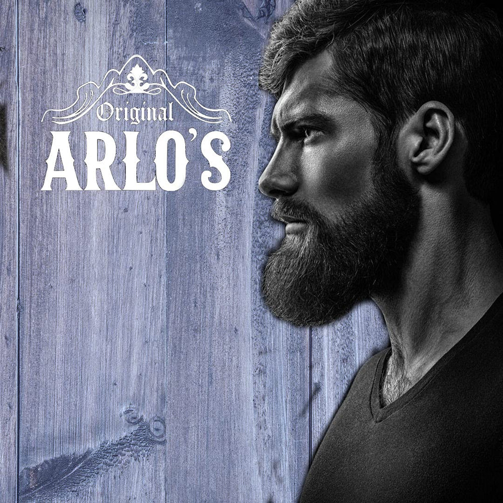 Arlo's Bald Head Shaving Lotion packaging and label design.