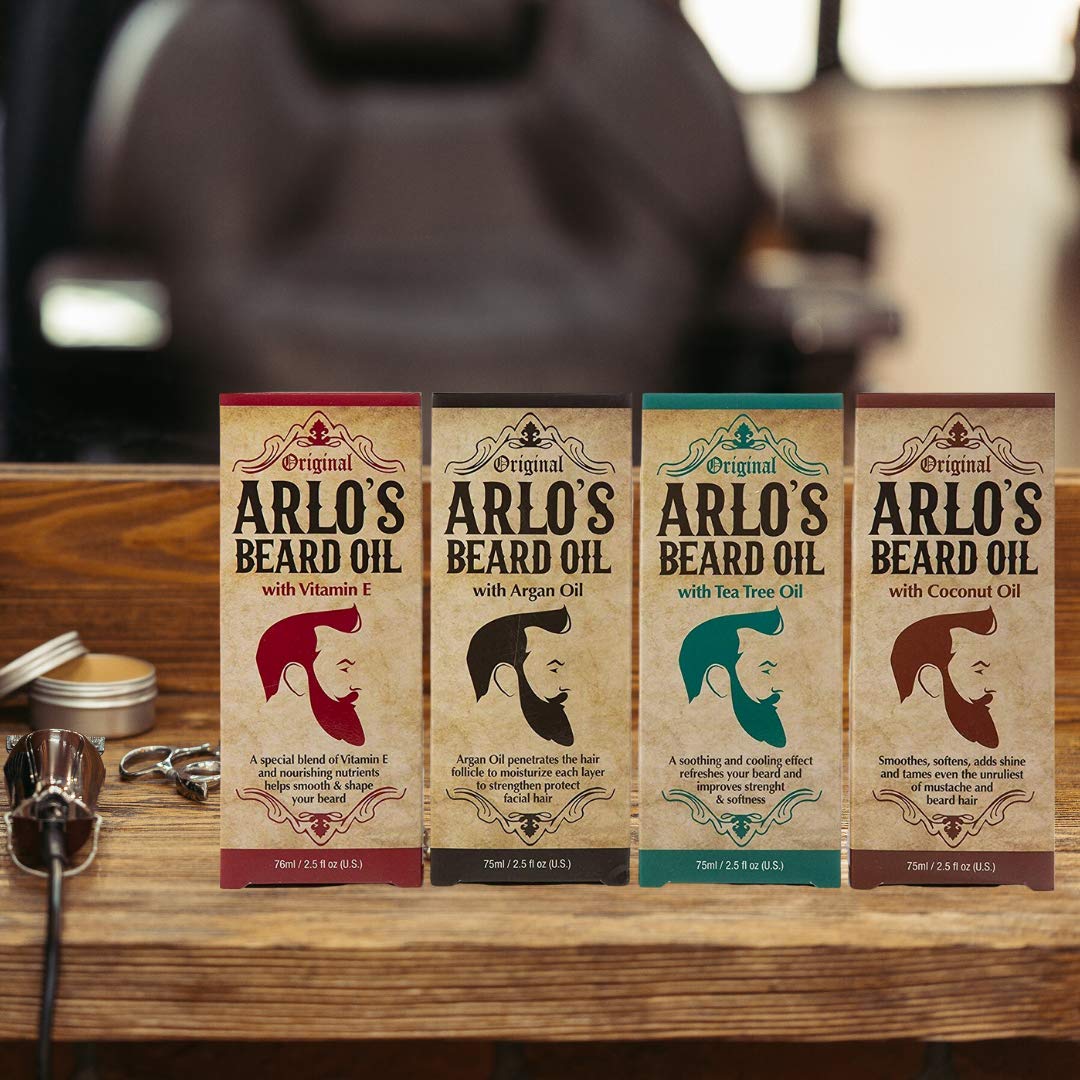 Arlo's beard oil delivers silky shine and conditioned beard appearance.