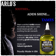 Ingredients panel highlights natural components for a clean beard care routine.