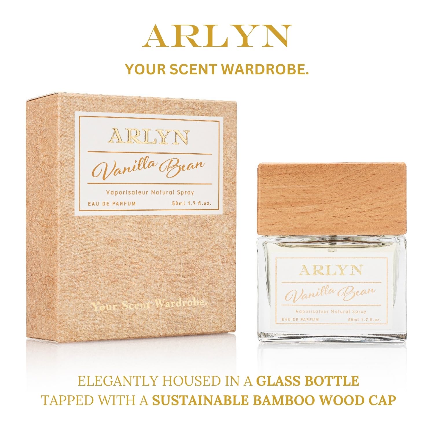 ARLYN Vanilla Bean on skin demonstrates enduring scent projection.