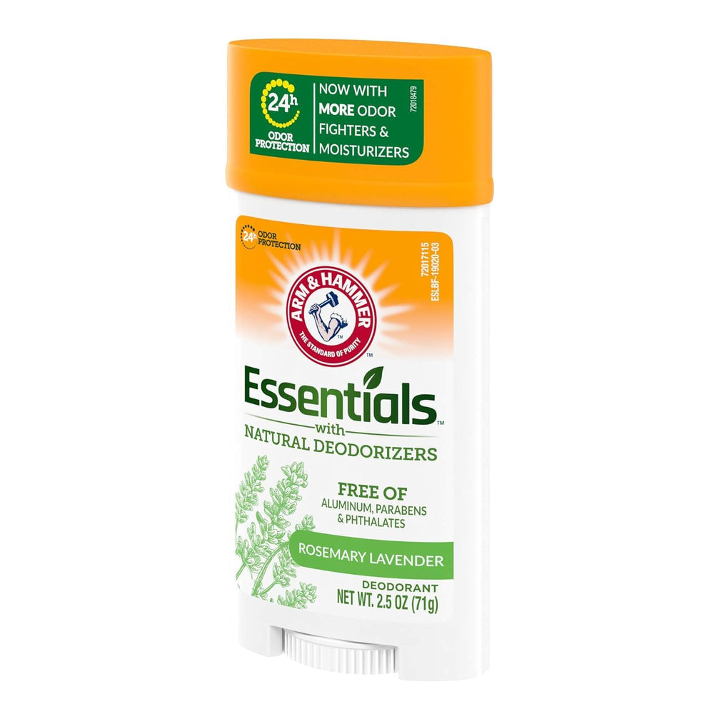Arm & Hammer Essentials rosemary lavender deodorant application swatch on skin smooth glide
