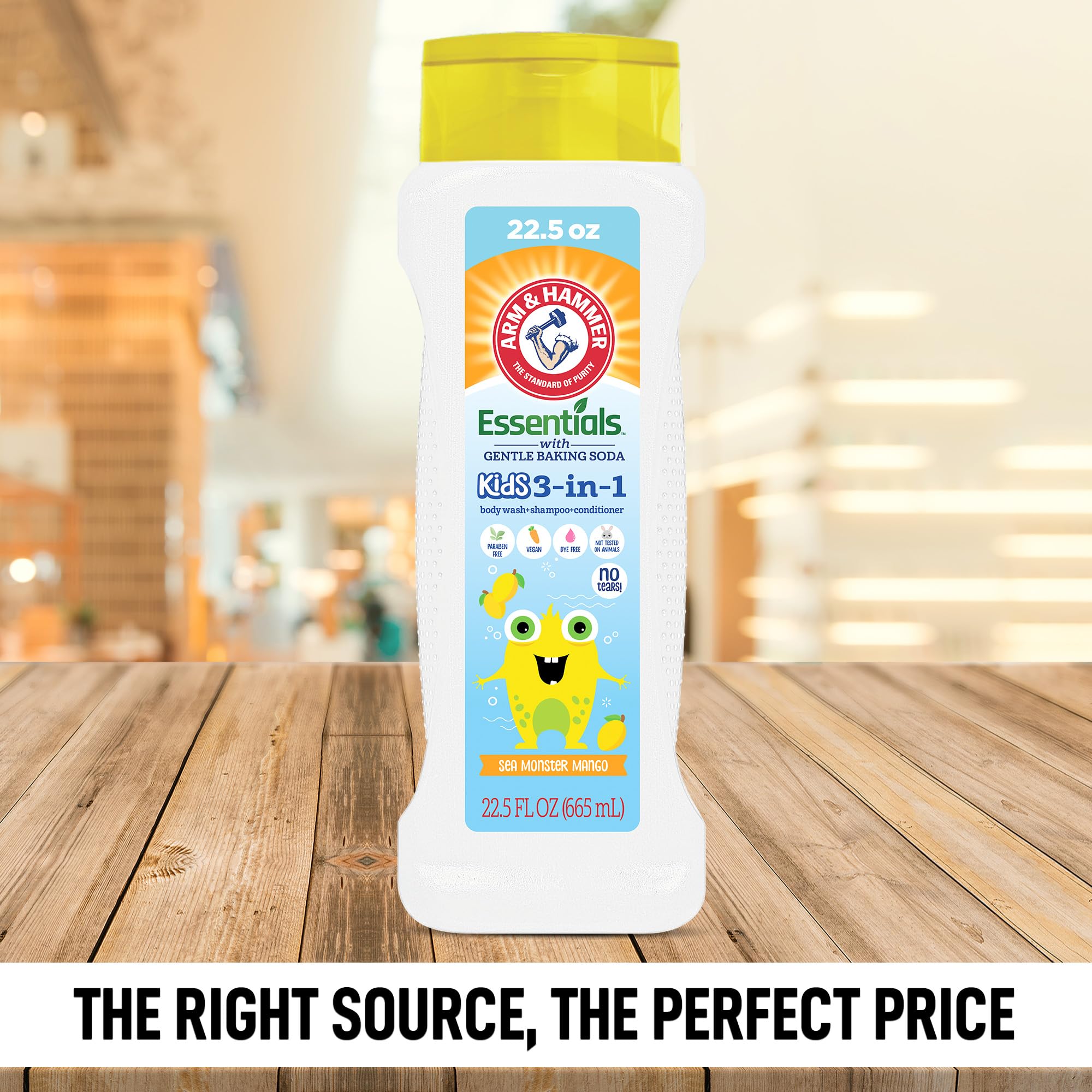 Creamy lather from Arm & Hammer Essentials Kids Sea Monster Mango wash for bath time