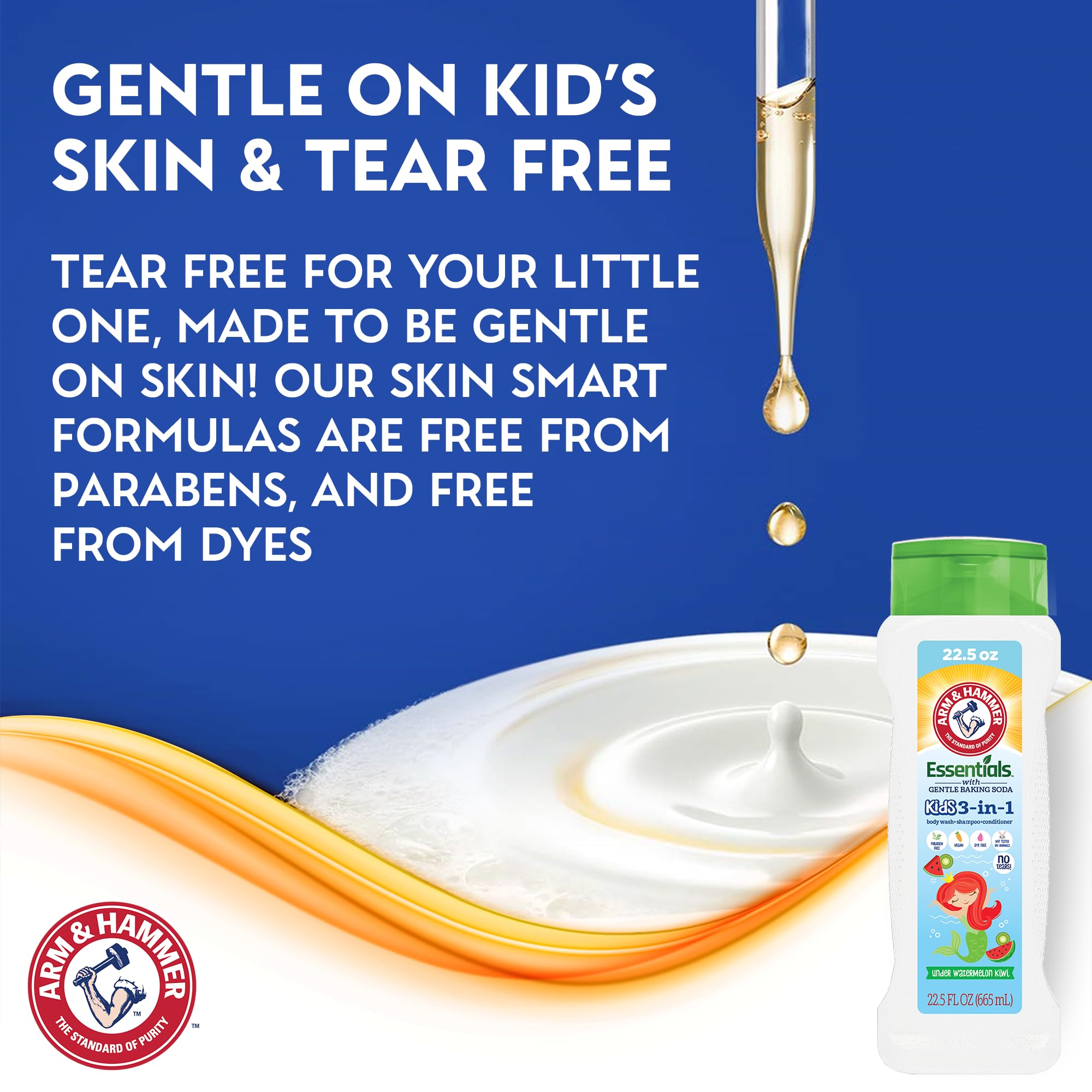 Arm & Hammer Essentials Sea Monster Mango packaging for eco-friendly kids care