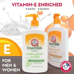 Close-up of Arm & Hammer Essentials lotion texture for quick absorption.