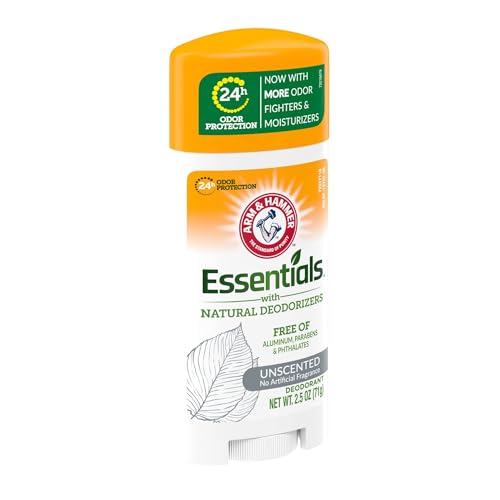 Arm & Hammer Essentials moisturizing formula supports comfortable underarm skin.
