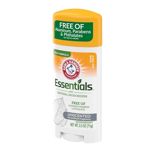 Arm & Hammer Essentials unscented bottle close-up emphasizes fragrance-free option.