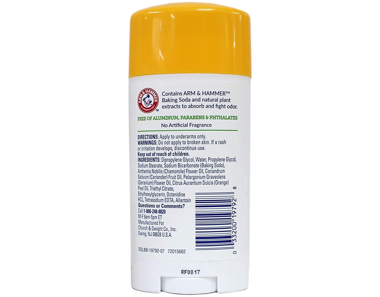Close-up of texture highlights baking soda odor absorption in Essentials deodorant