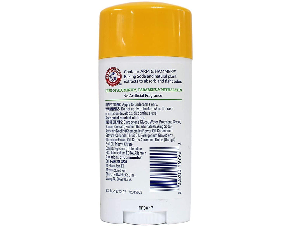 Close-up of texture highlights baking soda odor absorption in Essentials deodorant