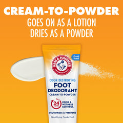 Arm & Hammer Foot Deodorant provides 24-hour protection for active days