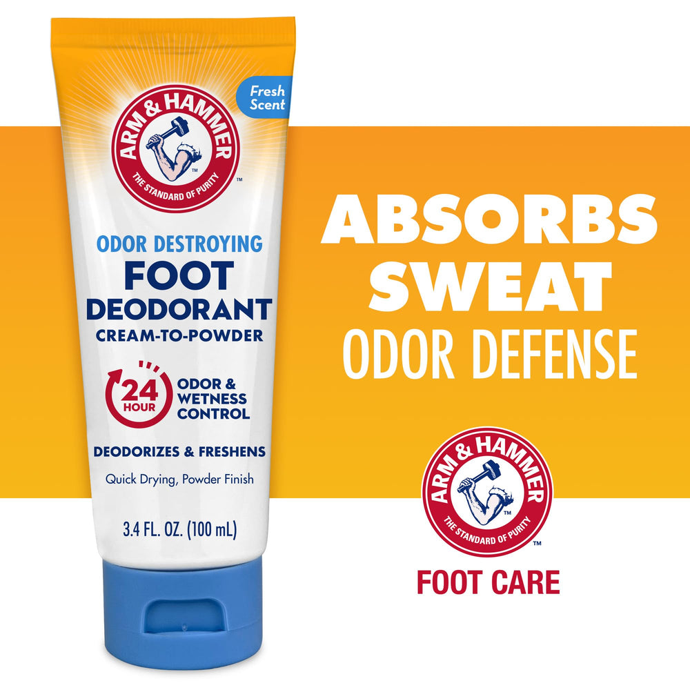 Arm & Hammer Foot Deodorant delivers all-day comfort and freshness