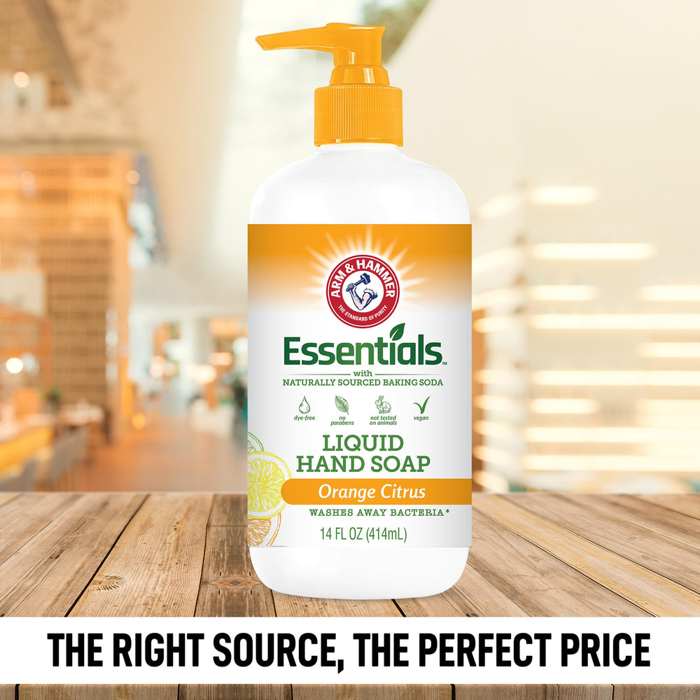 Arm and Hammer hand soap creates rich foam for gentle cleansing during daily use.
