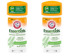 Arm and Hammer Rosemary Lavender deodorant 2pk packaging shot highlights aluminum-free formula and fresh scent