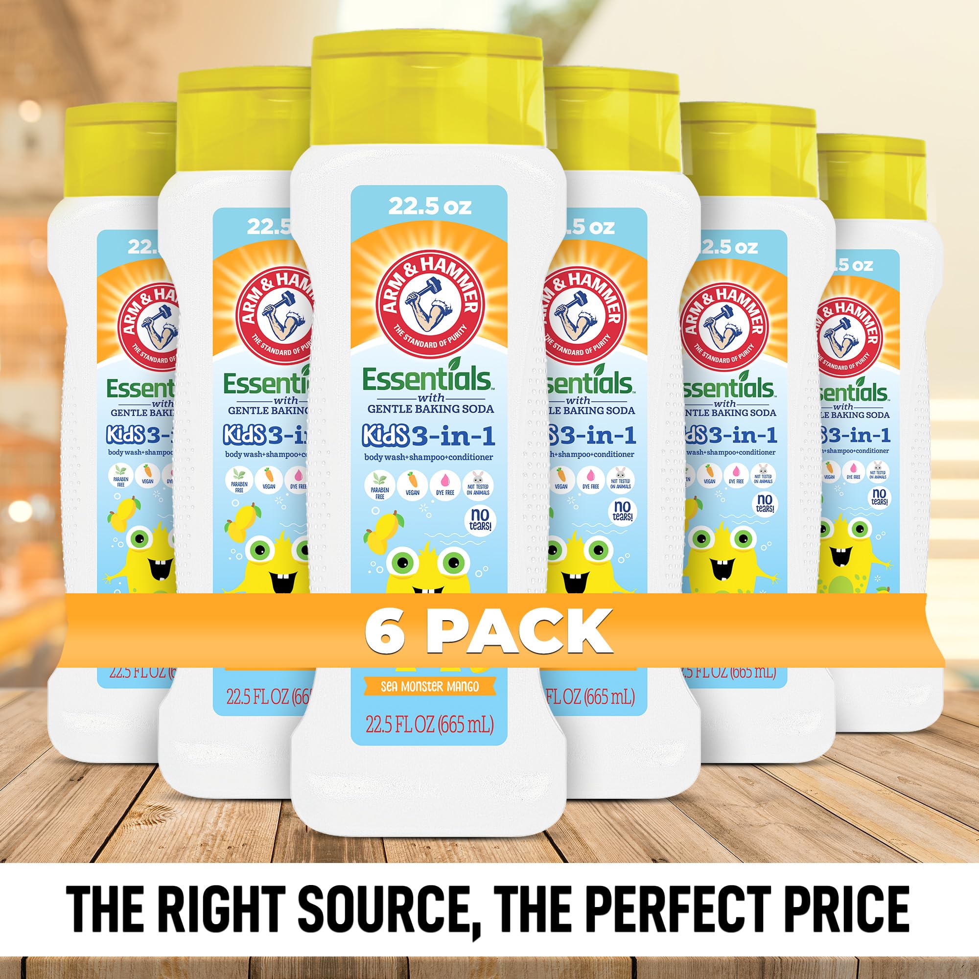 Arm & Hammer Sea Monster Mango kids body wash lather delivers creamy clean for soft hair.