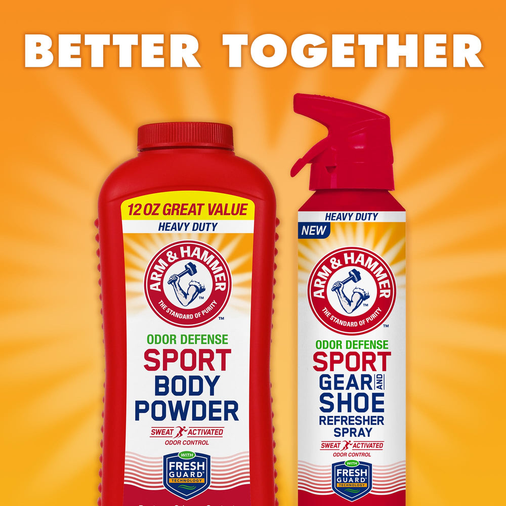 Arm & Hammer Sport Body Powder 12 ounce pack offers value for home and gym use.